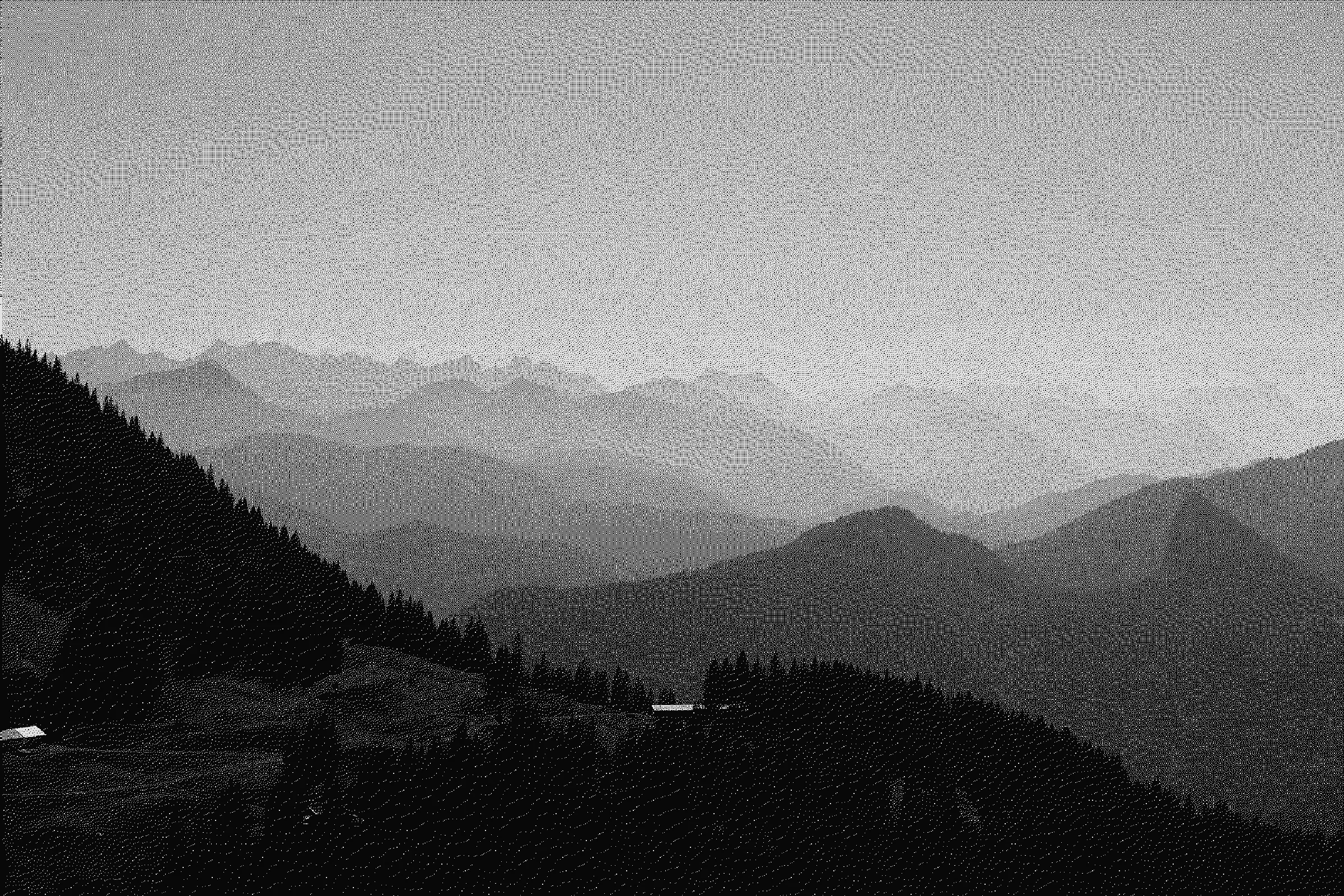 Dithered mountain landscape background
